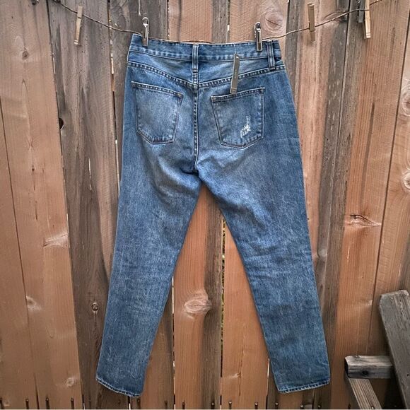 J Crew  Broken In Boyfriend Medium Wash Jeans Patchwork style size 24 NWT - Picture 3 of 7